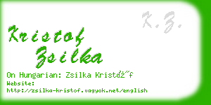 kristof zsilka business card